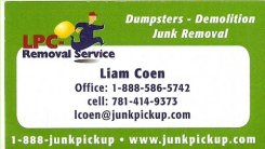 LPC Junk Pickup, 888-586-5742